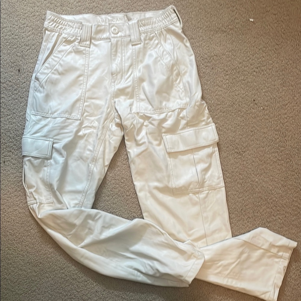 American Eagle Outfitters Bright White Cargo Pants